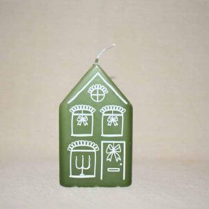 Kaars huisje | Groen