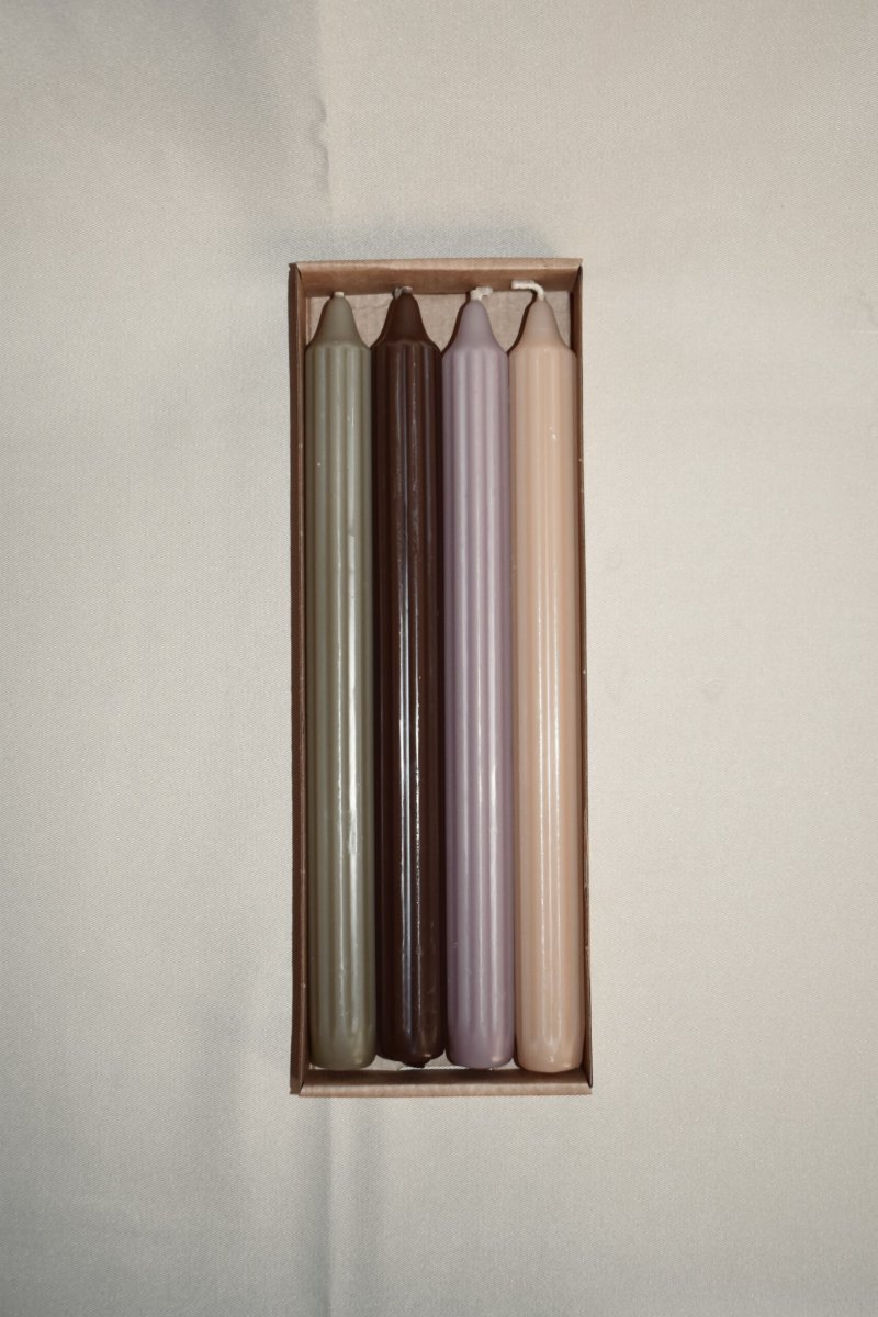 Ribbel dinerkaarsjes | 4 stuks