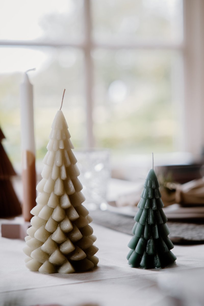 Kerstboom kaars klein | Forest green - Afbeelding 3