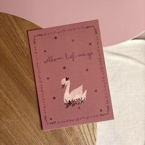 Kaartje | Welkom lief meisje - Afbeelding 2