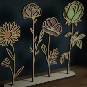 Geboortebloem hout