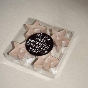 Waxinelichtjes ster | 5 stuks taupe