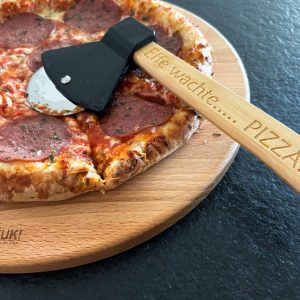 Pizzasnijder met logo of tekst