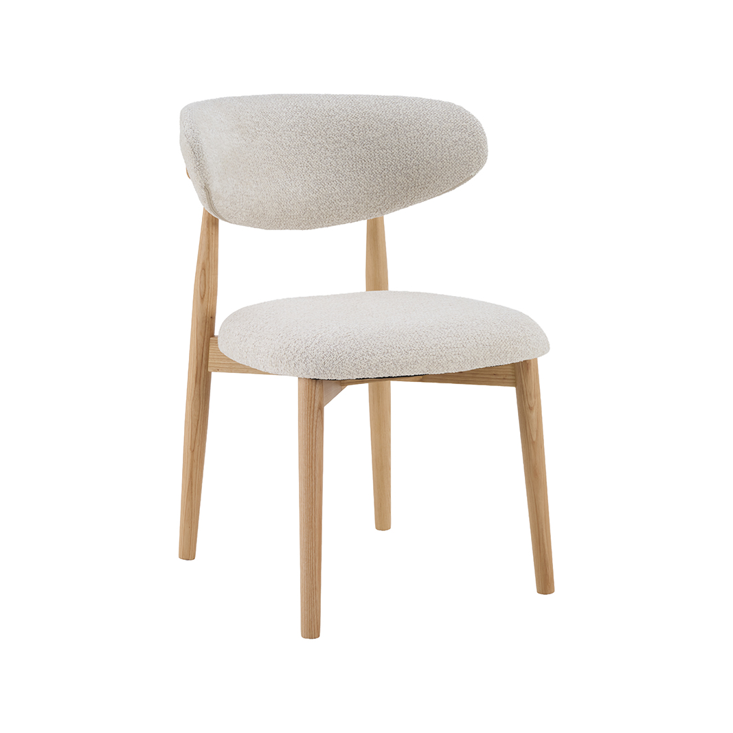 LABEL51 Eetkamerstoel Kyoto – Naturel – Geweven – Naturel Houten Frame