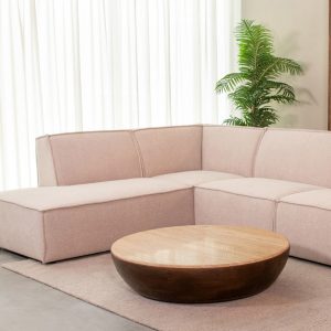 LABEL51 Salontafel Bowl – Espresso – Travertin – 90 cm – Rond