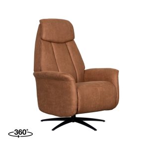 LABEL51 Fauteuil Oslo – Cognac – Kunstleder – 1-Motorig