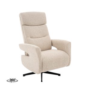 LABEL51 Fauteuil Tampere – Naturel – Boucle – 2-Motorig
