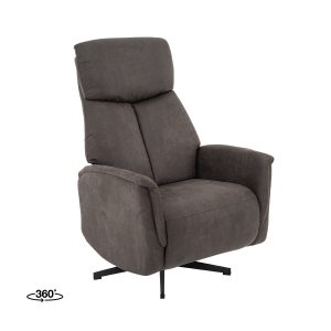 LABEL51 Fauteuil Helsinki – Taupe – Kunstleder – Manueel Verstelbaar