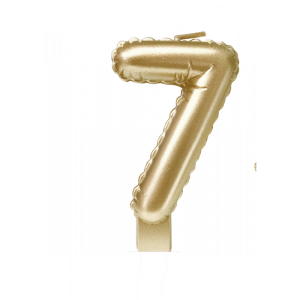 Foil balloon candle gold – 7 – Paper Dreams